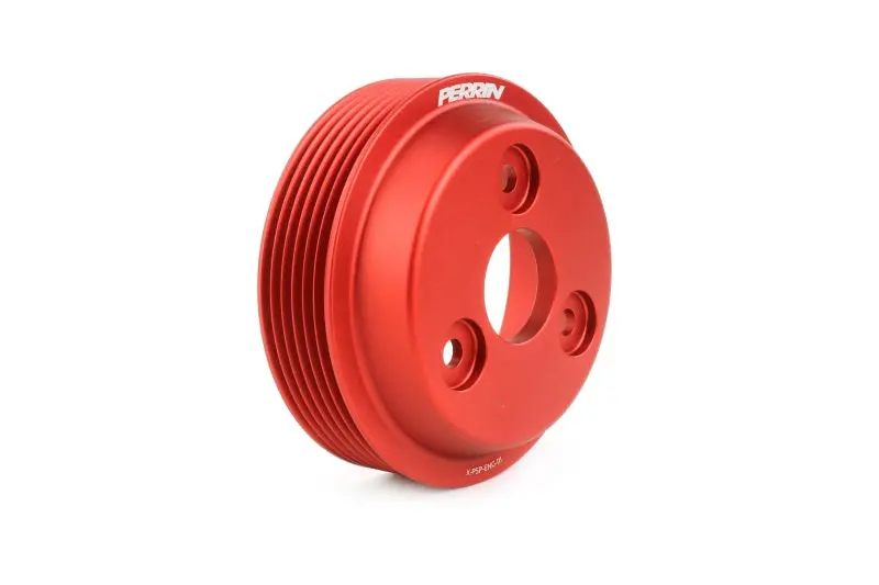 Perrin Lightweight Water Pump Pulley Red - Fits 15-21 Subaru Wrx / 18-20 Crosstrek / 14-18 Fxt 1