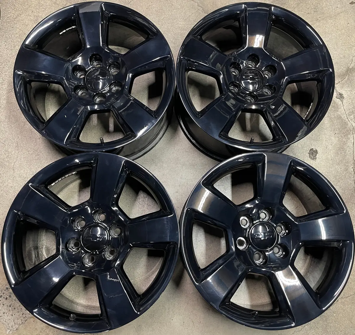 Sold Four 2018 Chevy Silverado Ltz Factory 20" Wheels Oem 5652 Tahoe Suburban 1500 Black 1