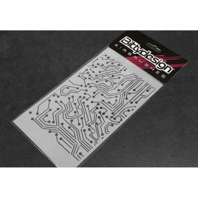 Bittydesign Vinyl Paint Stencil (Electronic Circuit) 1