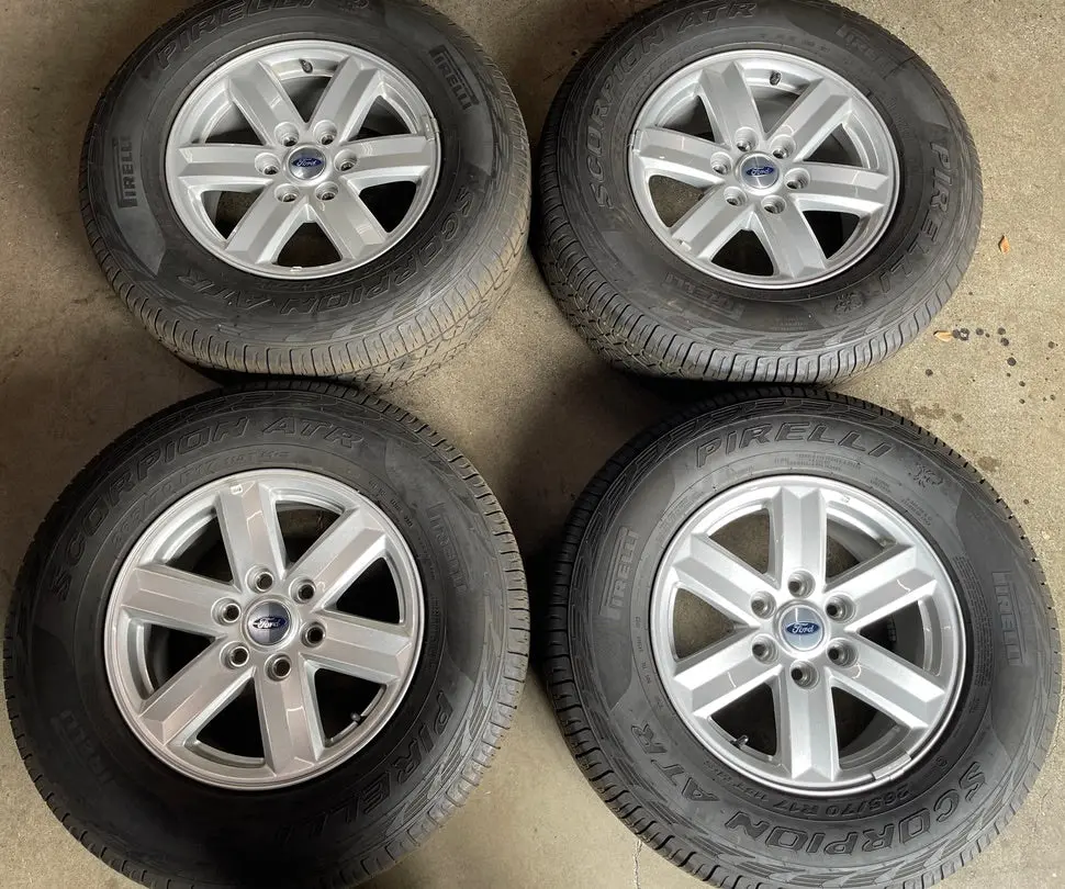 2024 Ford F150 Factory 17 Wheels Tires Oem 10339 Rims Ml341007aa Pirelli 265/70/17 1