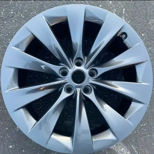 One 2018 2019 Tesla X Factory Rear 20 Wheel Oem Graphite Carbon Gray Slipstream 1