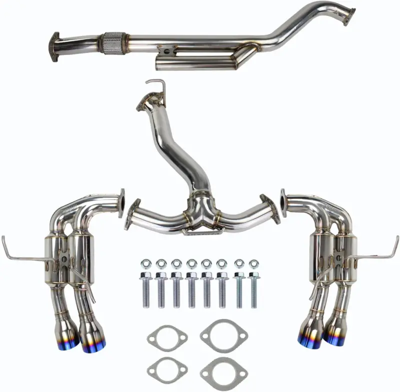 Invidia Gemini Single Layer Quad Titanium Tip Cat-Back Exhaust - Fits 2022-2026 Subaru Wrx 1