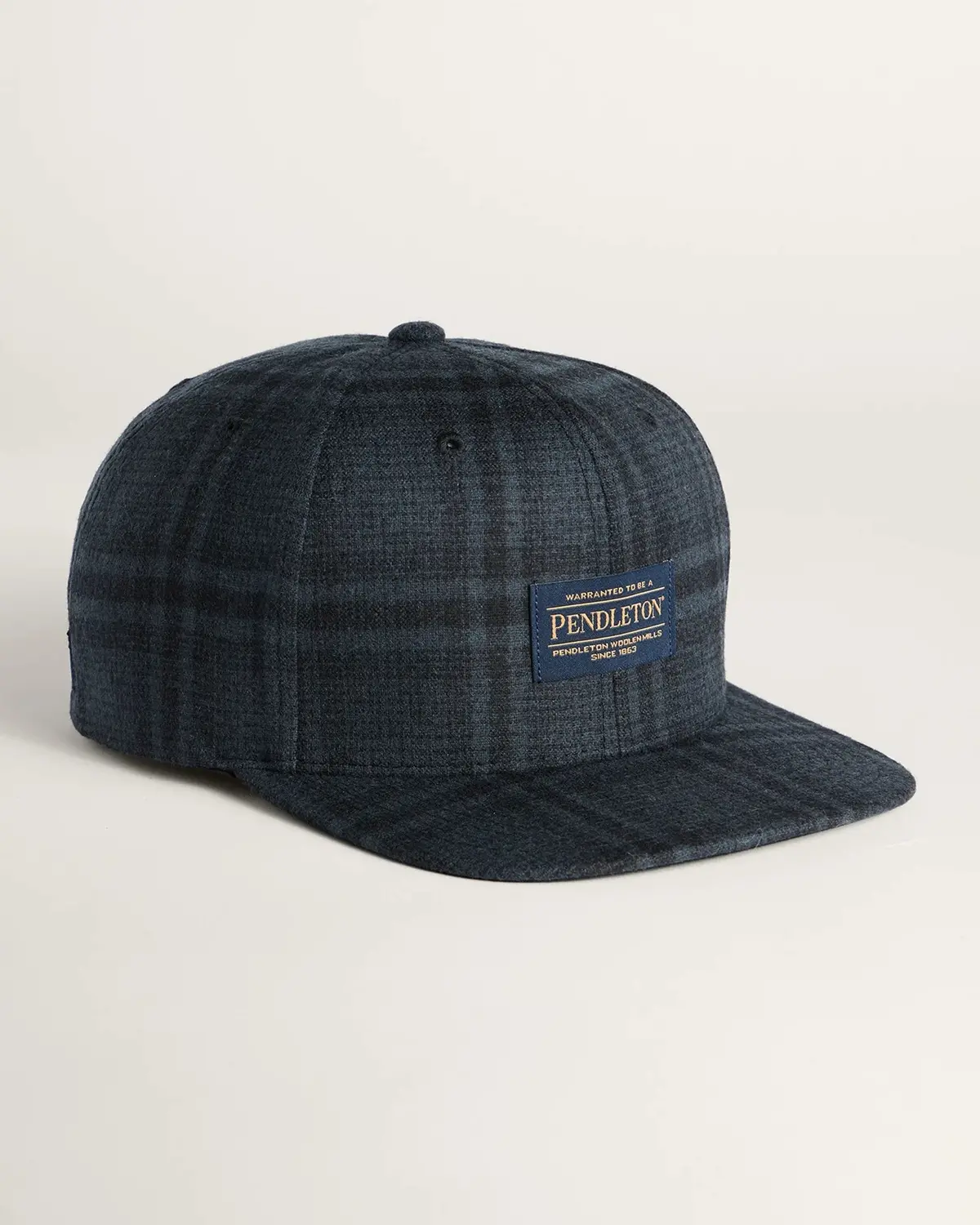 Pendleton / Bobby Ruiz Flat Brim Hat In Black Shadow Plaid 1