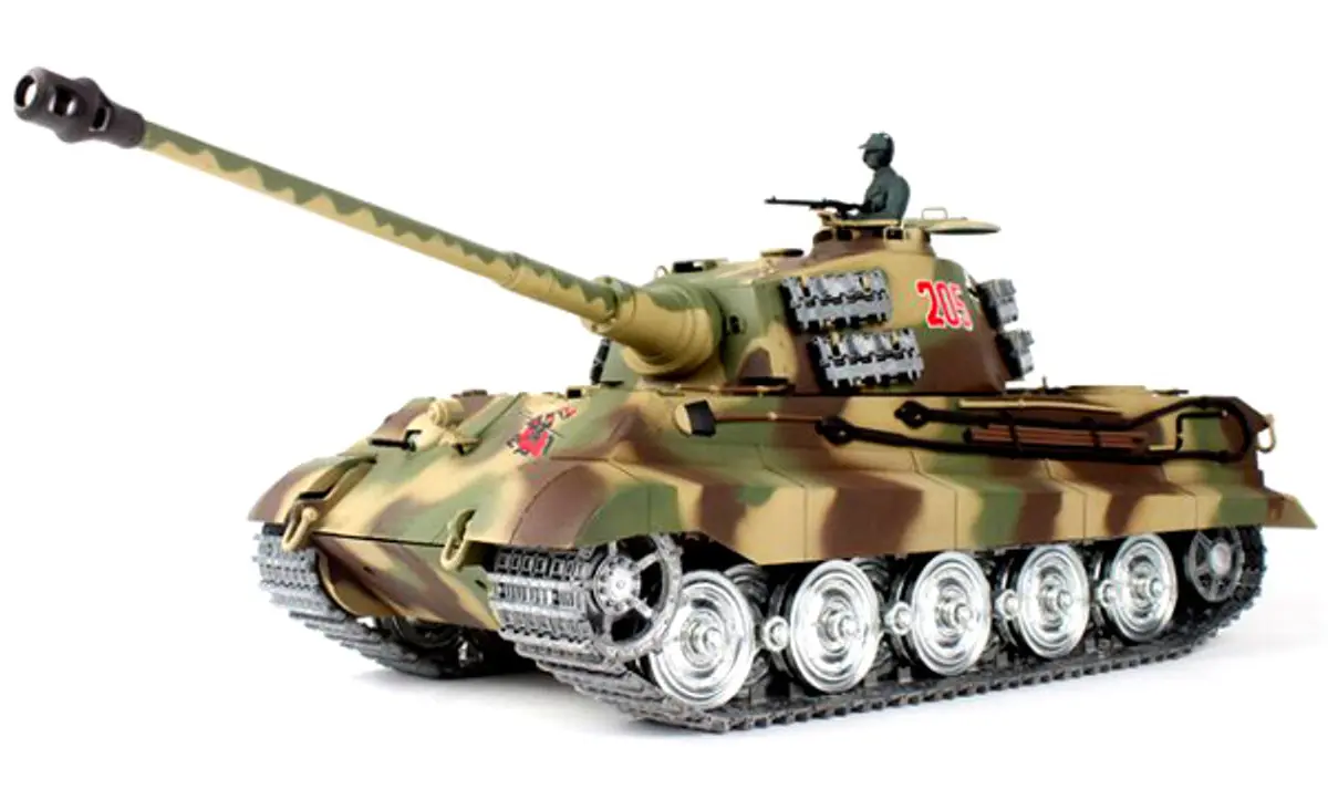 Heng Long 2.4G 1:16 Rtr German King Tiger With Metal Catapillar & Gear Tank Version 7.0 1