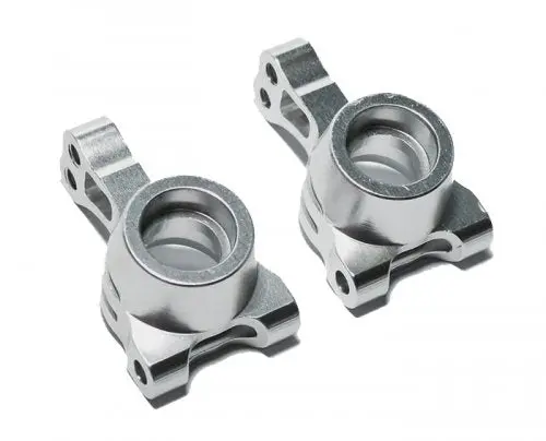 Boom Racing Aluminum Rear Hub Carrier (2) Silver For Ecx Ruckus 1