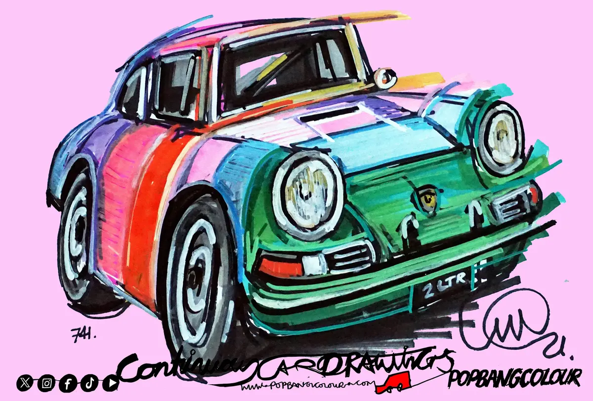 Porsche Paul Smith | #Continuouscar Metal Print | 30Cm X 20Cm 1