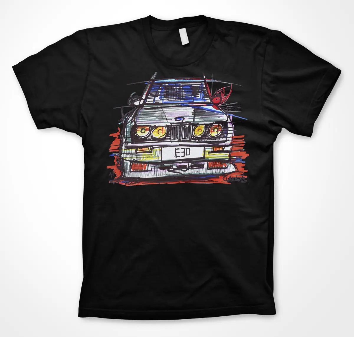 BMW E30 M3 Race Livery Retro T-Shirt
