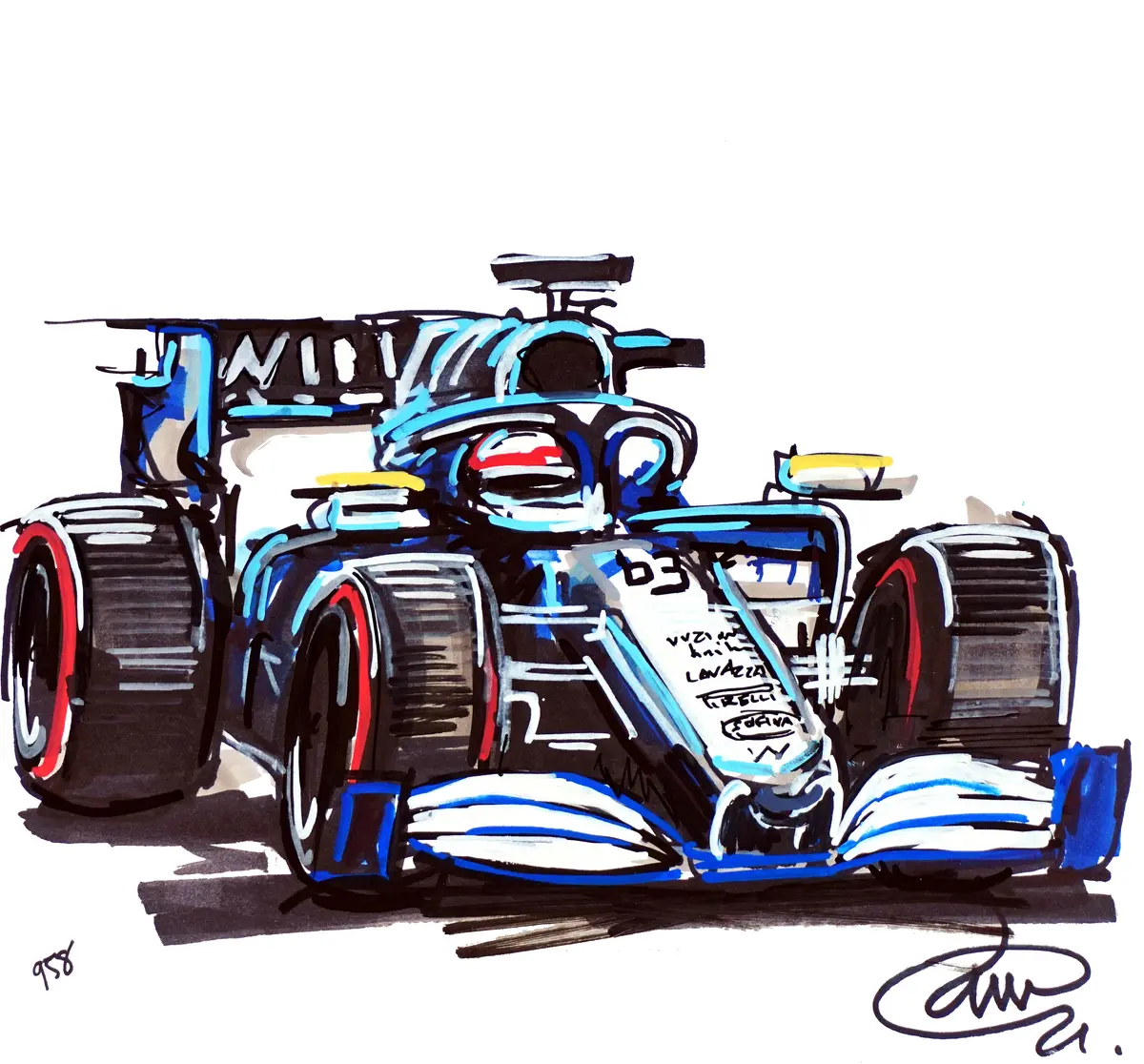 #Continuouscar No.958 | Williams Racing Fw43b  F1 | George Russell #63 1
