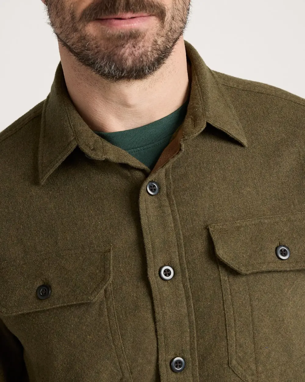 Pendleton Men's Burnside Cotton Flannel Shirt Forest Green Heather 3