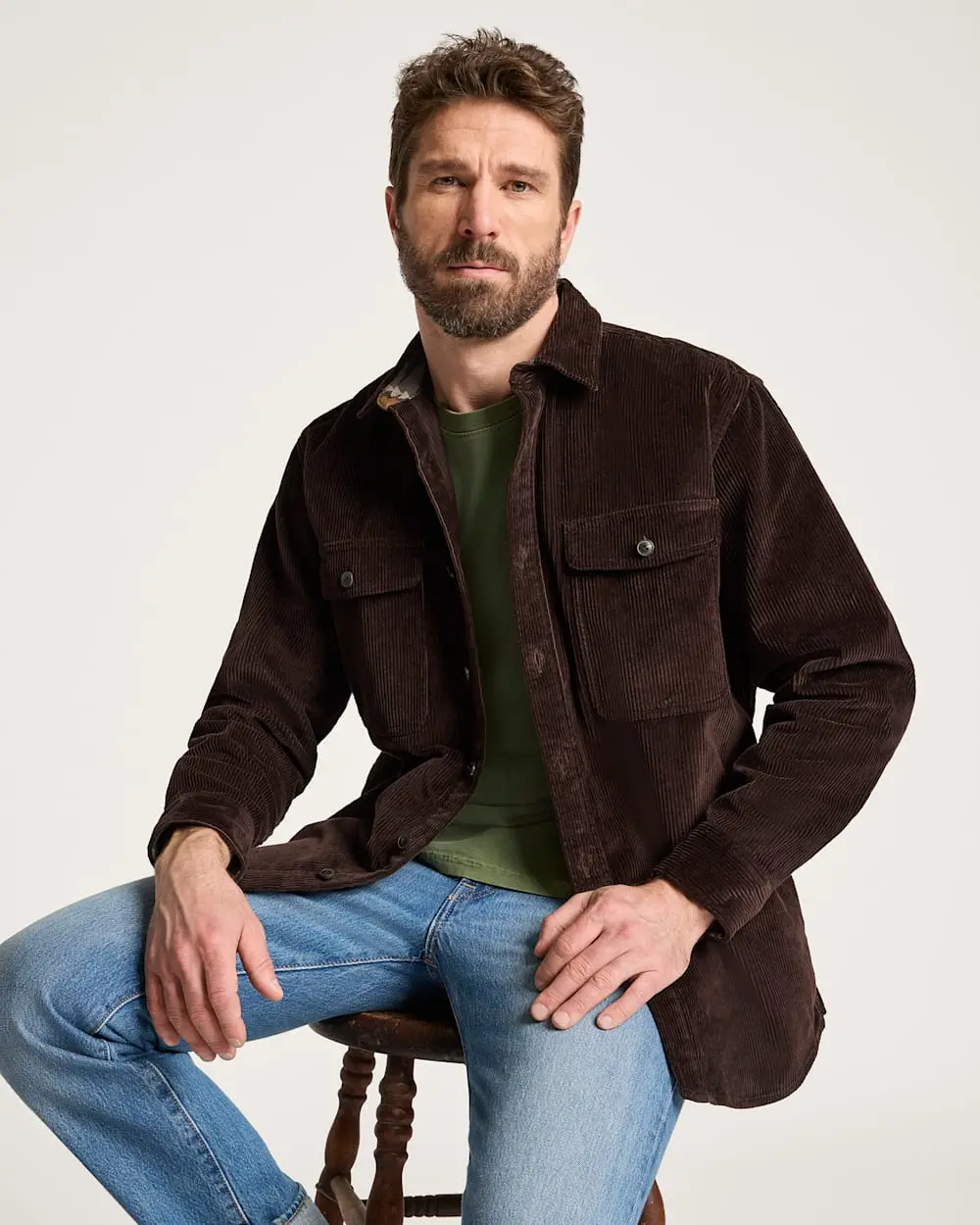 Pendleton Belmont Corduroy Shirt In Dark Brown 1