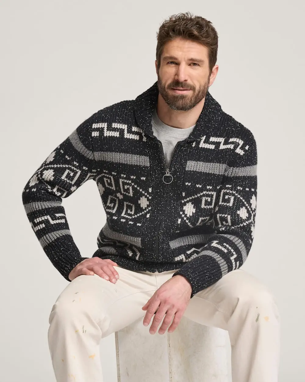 Pendleton "The Original Westerly" Black Donegal Sweater 1