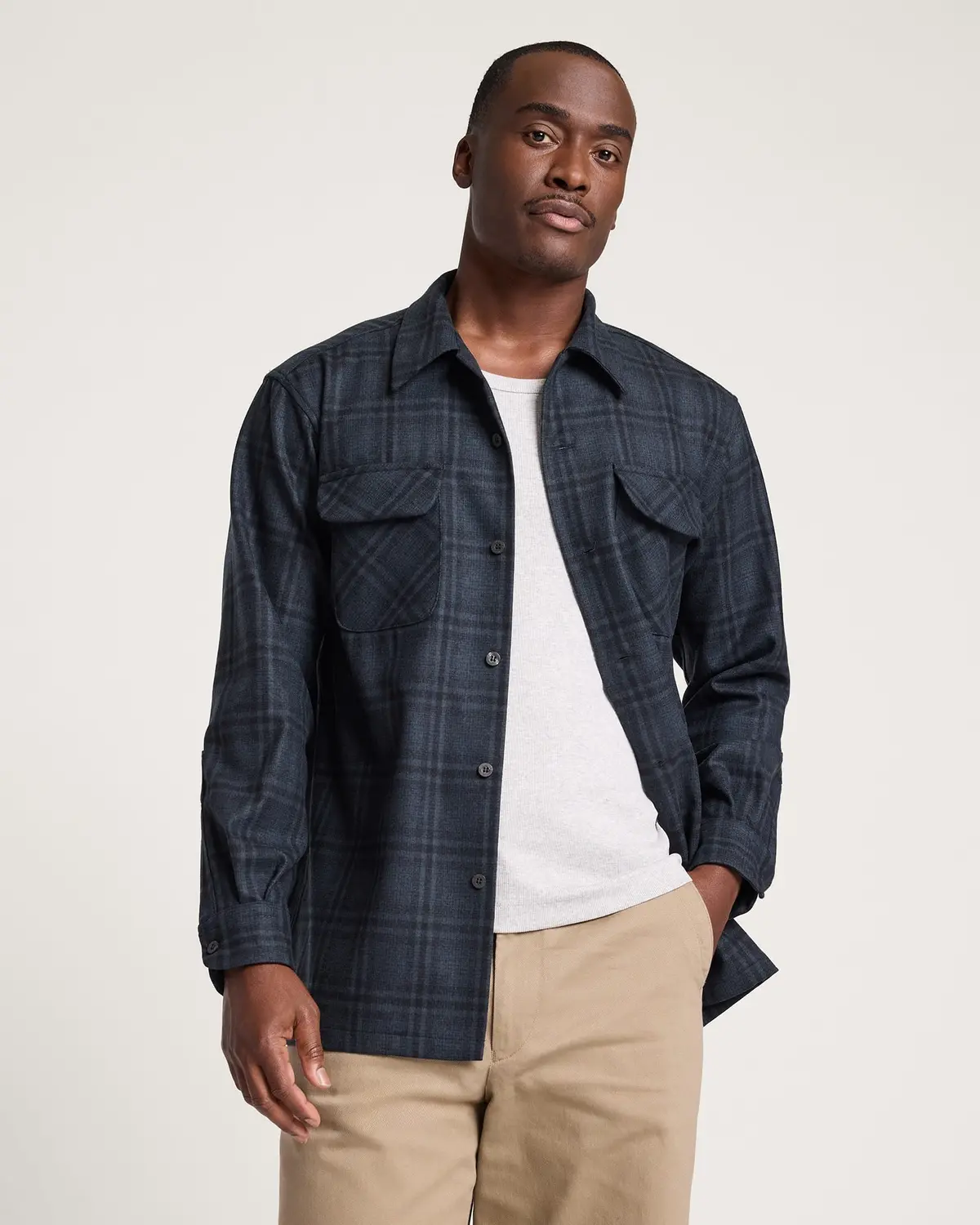 Pendleton Men's Board Shirt In Black Shadow Plaid 1