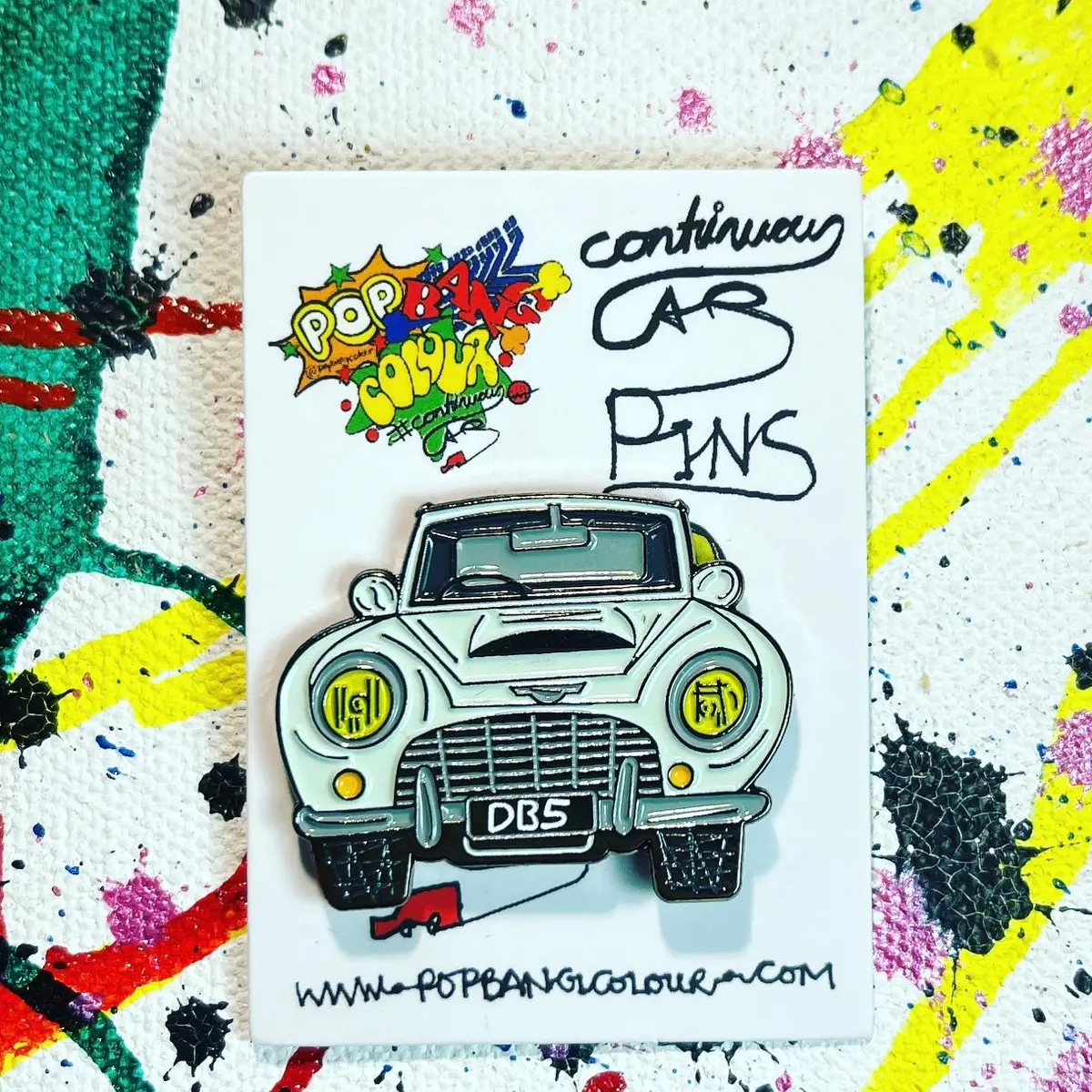 Aston Martin Db5 - Light Green  | Limited Edition Enamel Pin Badge |  Low Stock 1