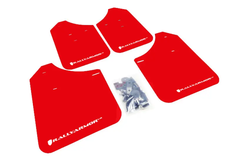 Rally Armor - Subaru 02-07 Wrx/Sti/Rs/2.5I  - (Red Mud Flap W/ White Logo) 1