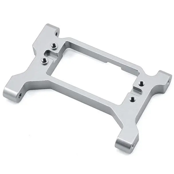 St Racing Aluminum One Piece Servo Mount / Chassis Brace Silver 1