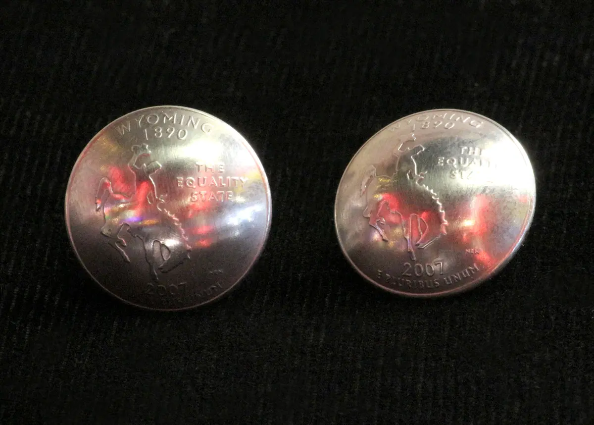 Wyoming Quarter Round Post Earrings 1