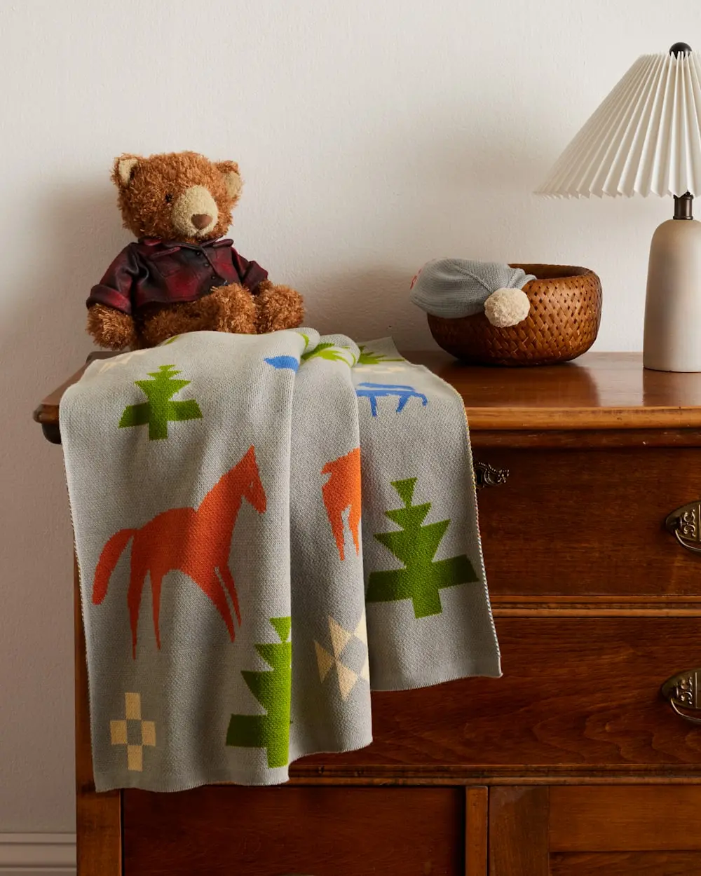 Pendleton Knit Baby Blanket & Beanie Gift Set 1