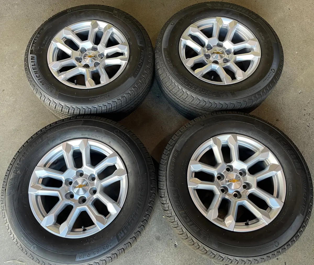 Sold 2025 Chevy Silverado Tahoe Factory 18 Wheels Tires Rims Oem Sub 1500 Michelin 1