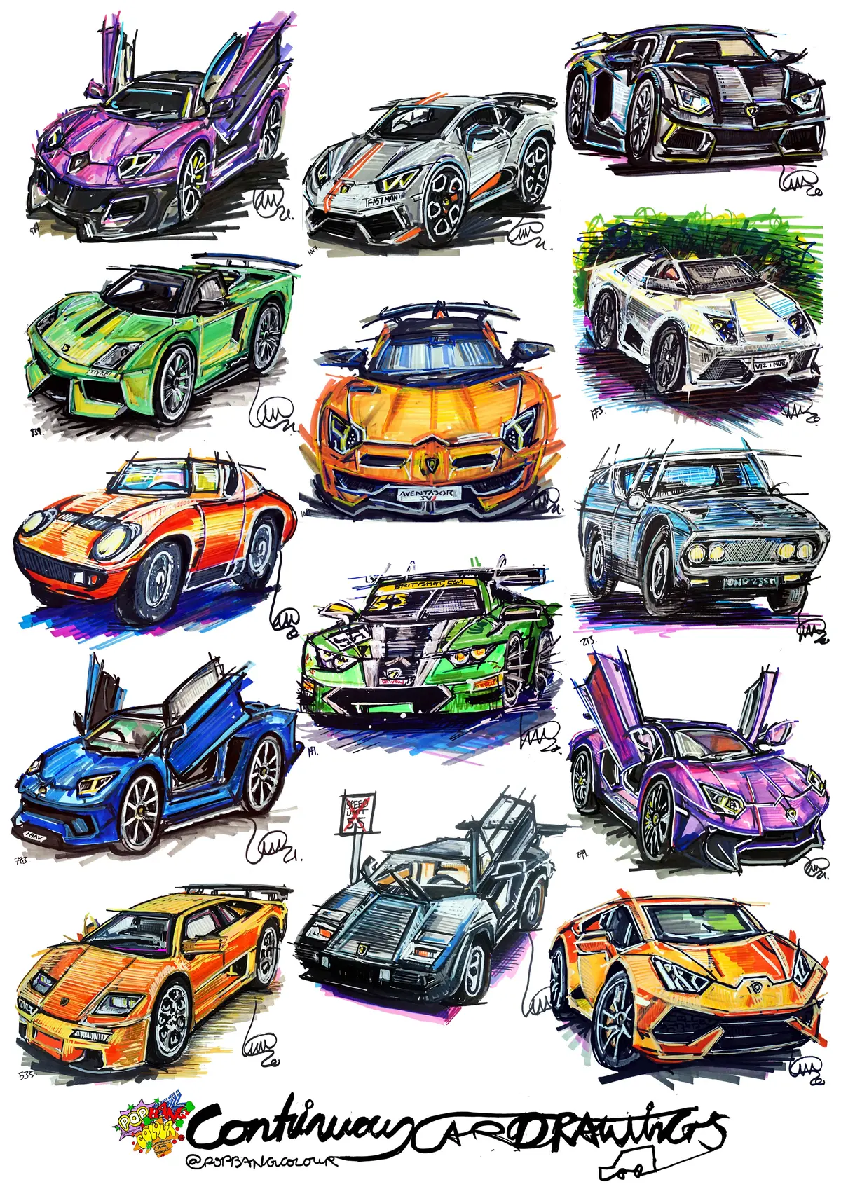 #Continuouscar Poster Print Collection | Lamborghini 1