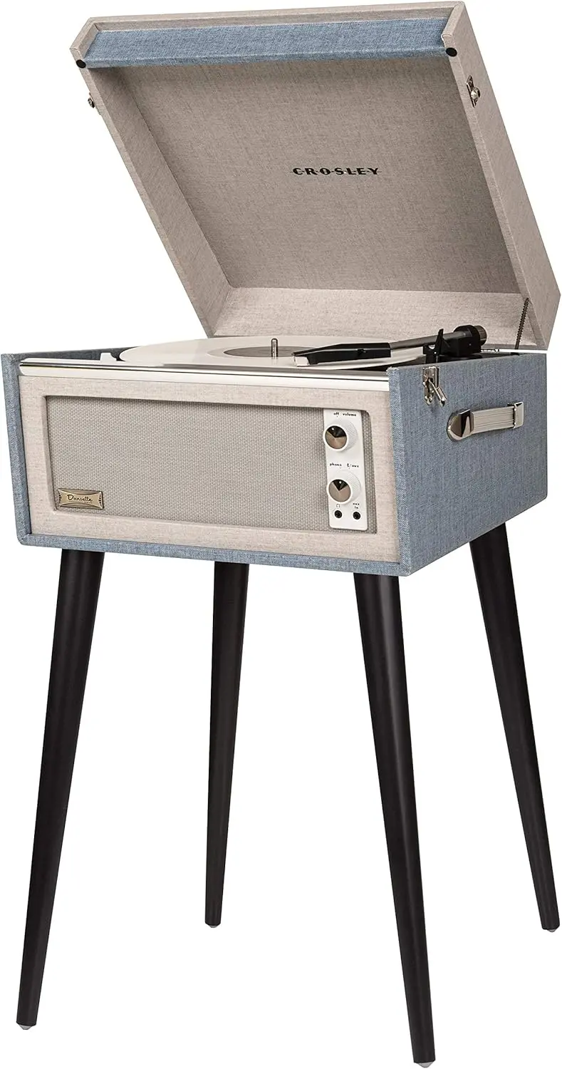 Crosley Dansette Bermuda Portable Vinyl Record Player Turntable With Aux-In And Bluetooth, Tourmaline 1