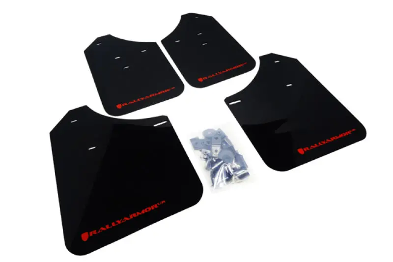 Rally Armor - Subaru 02-07 Wrx/Sti/Rs/2.5I  - (Basic Black Mud Flap W/ Red Logo) 1