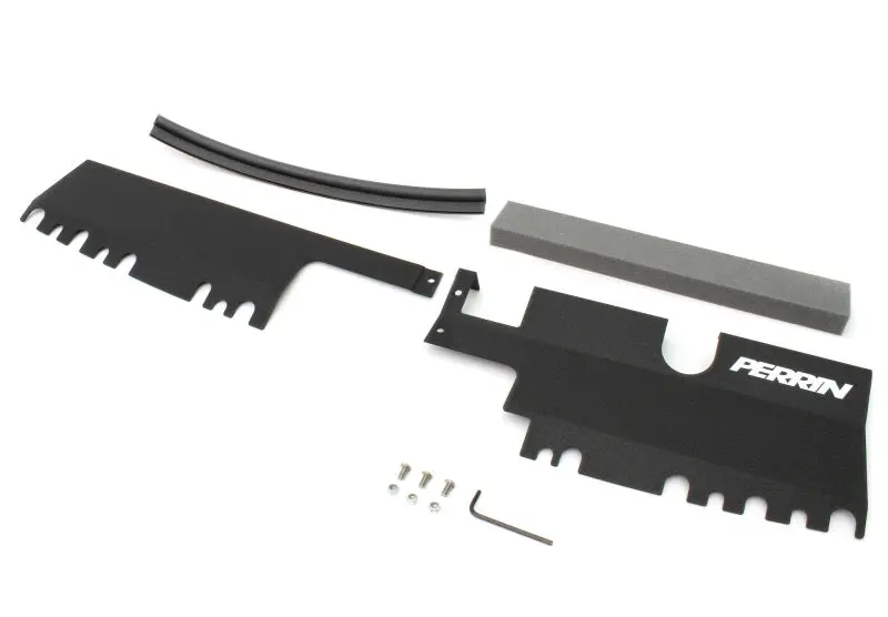 Perrin Radiator Shroud (With Oem Intake Scoop) Black - Fits 15-21 Subaru Wrx/Sti 1