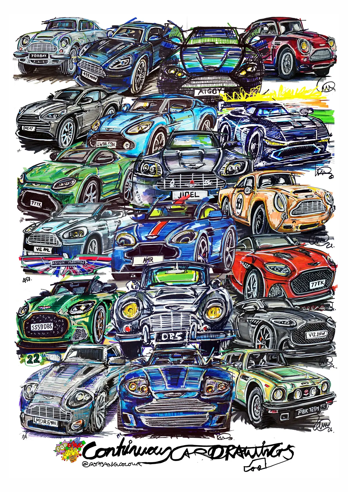 #Continuouscar Poster Print Collection | Aston Martin 1