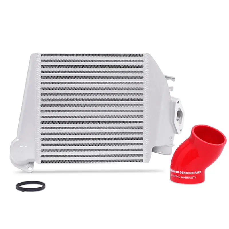 Mishimoto Subaru 08-14 Wrx/Sti / 05-09 Lgt/Obxt / 09-13 Fxt - Top-Mount Intercooler Kit (Silver Core & Red Hoses) 1