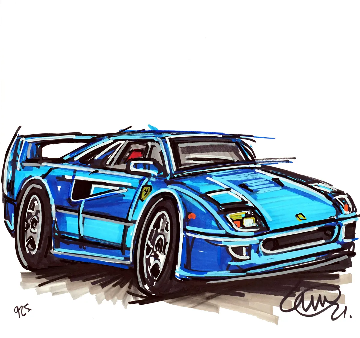 #Continuouscar No. 925 | Ferrari F40 F40blu 1