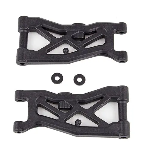 Team Associated Rc10b74.2 Ft Front Suspension Arms, Gull Wing, Carbon 1