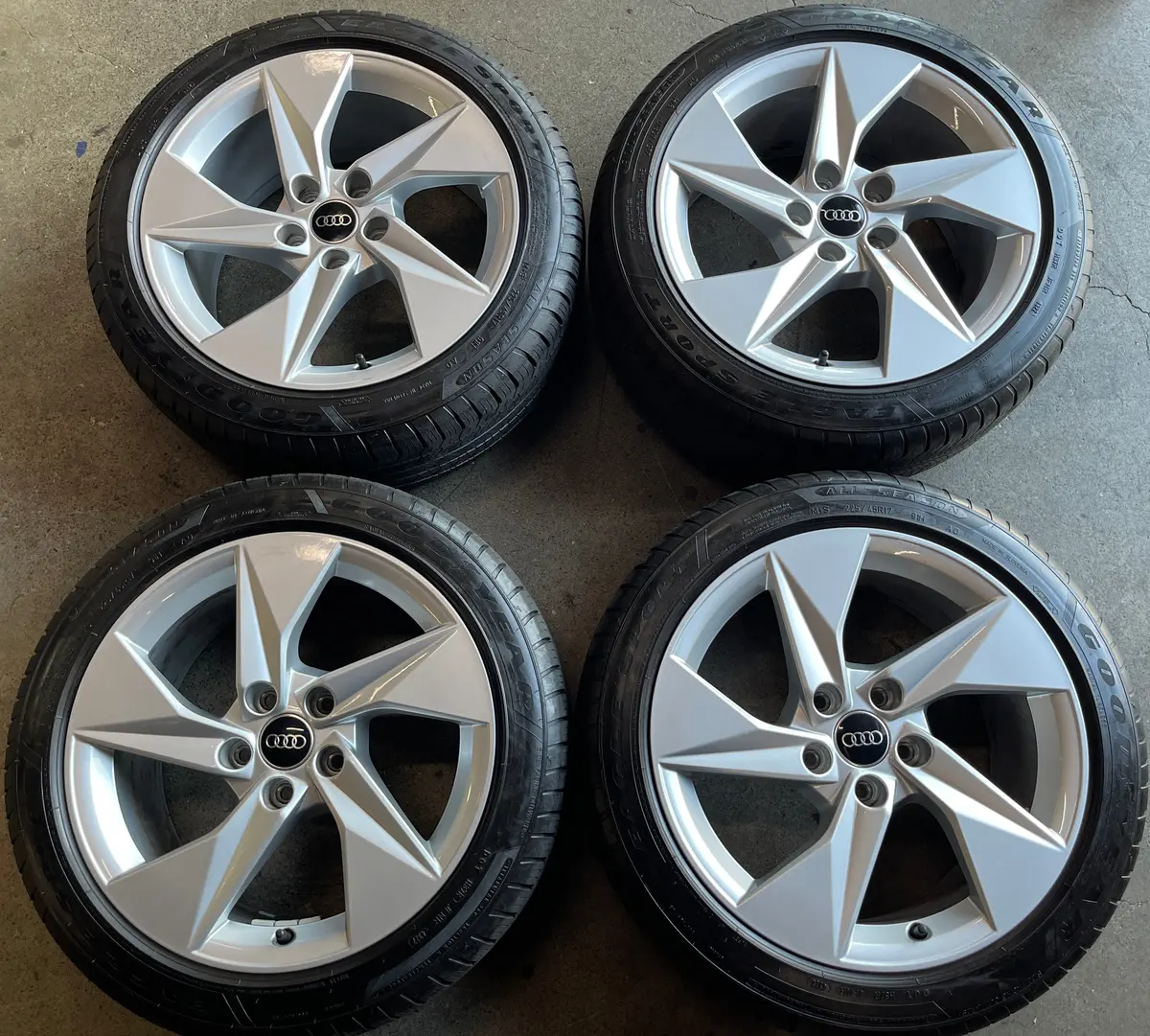 2024 Audi A3 Factory 17 Wheels Tires Oem Rims 5X112 Goodyear 2254517 80% 1