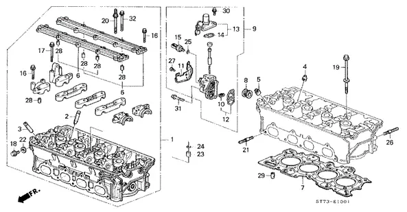 Gasket, Cylinder Head (Nippon Leakless) - Acura Gsr B18c1 1