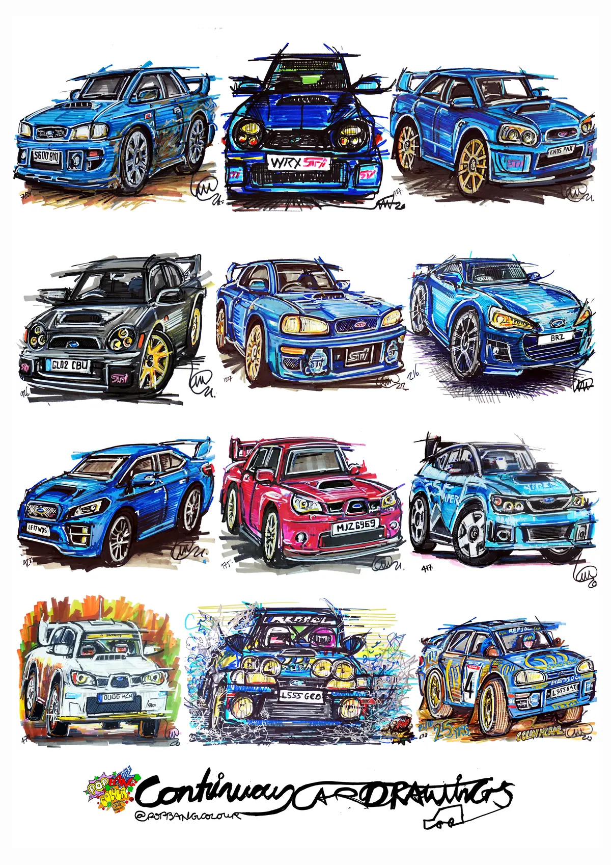 #Continuouscar Poster Print Collection | Subaru 1