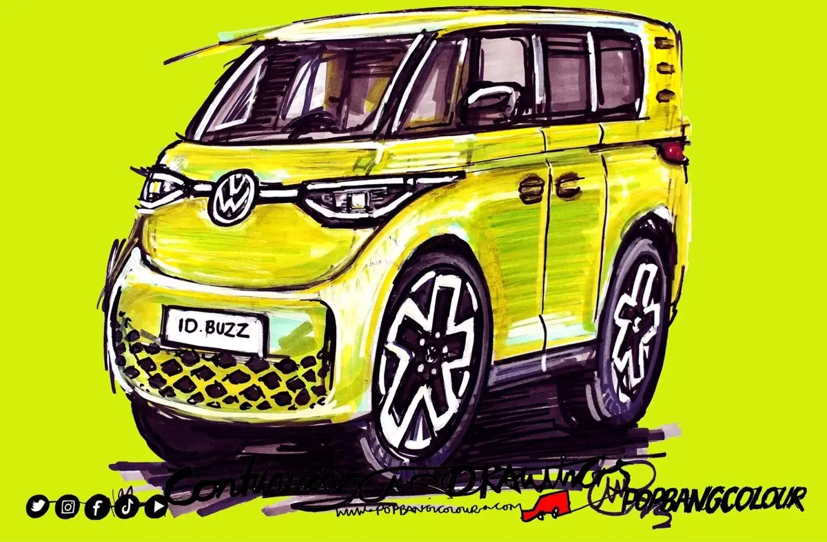 Vw Id Buzz #Continuouscar Metal Print | 30Cm X 20Cm 1