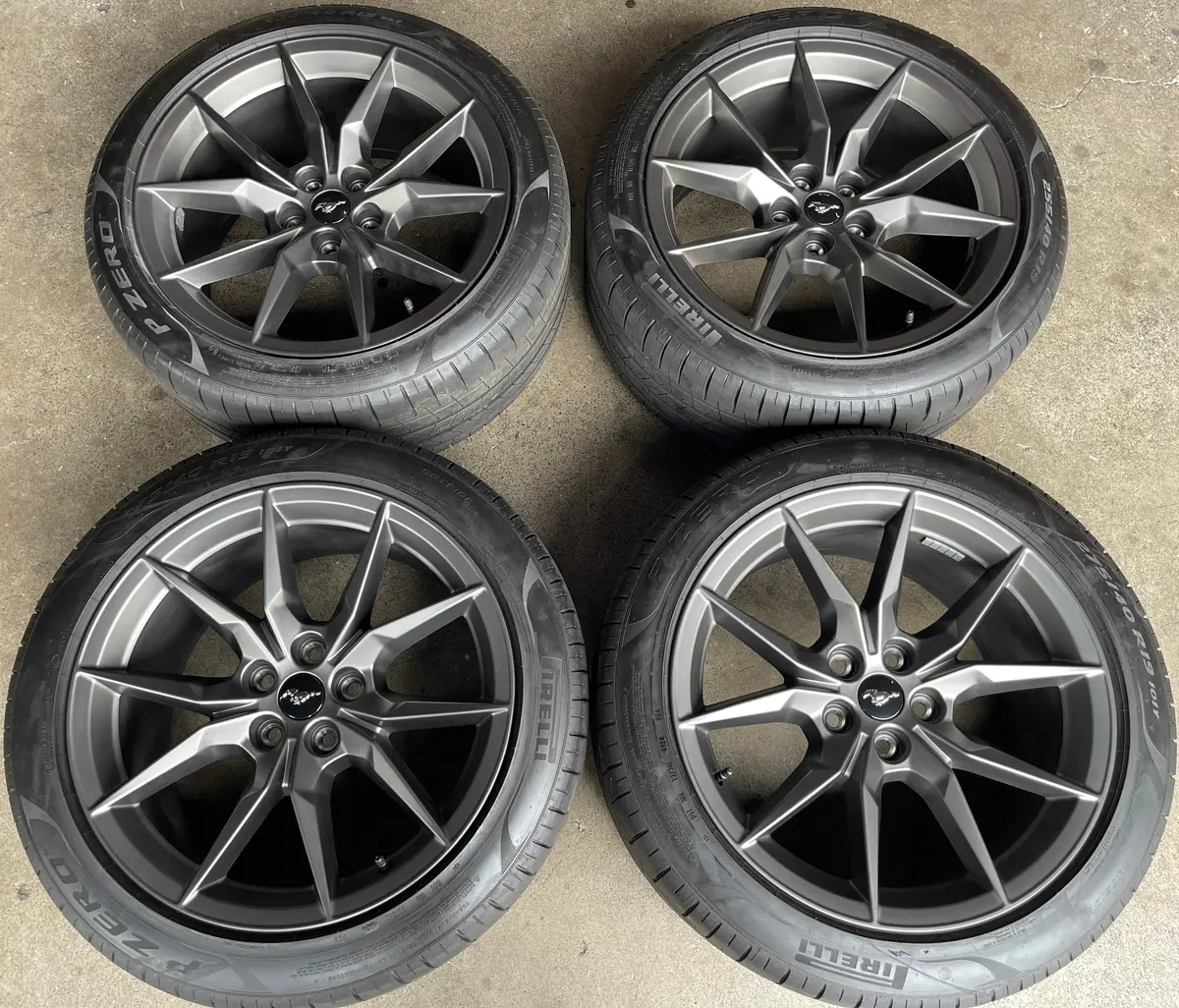 Sold 2025 Ford Mustang Dark Horse Factory 19 Wheels Tires Oem Rims Pirelli 1007Uasr3c 1