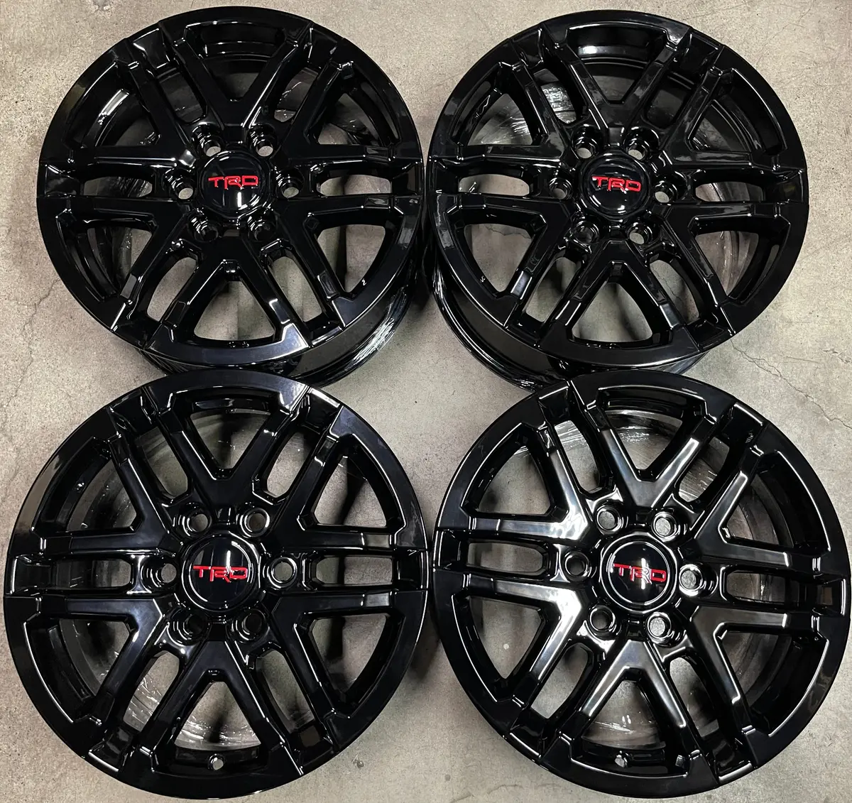 Four 2024 Toyota Tacoma Trd Factory 18 Wheels Oem Rims Gloss Black 1