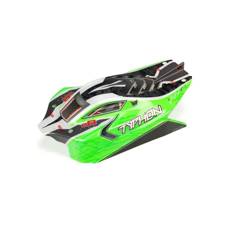 Arrma 1/10 Painted And Trimmed Body With Decals, Green: Typhon 4X4 Blx 1