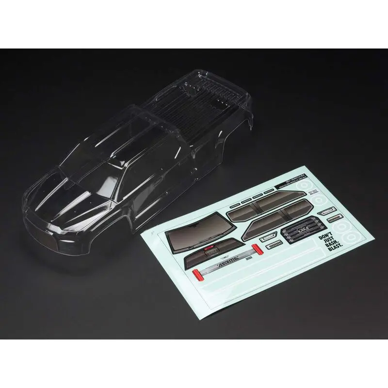 Arrma 1/10 Clear Body With Decals: Big Rock Crew Cab 4X4 1