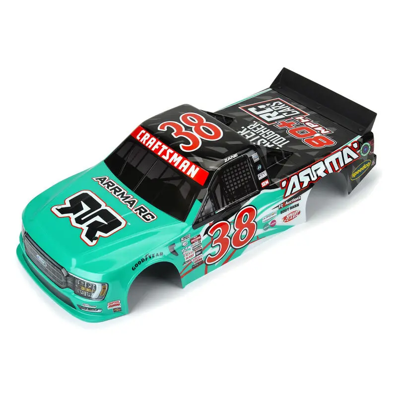 Arrma 1/7 2023 Nascar Ford F-150 No.38 Truck Le Body (Teal): Infraction 6S 1