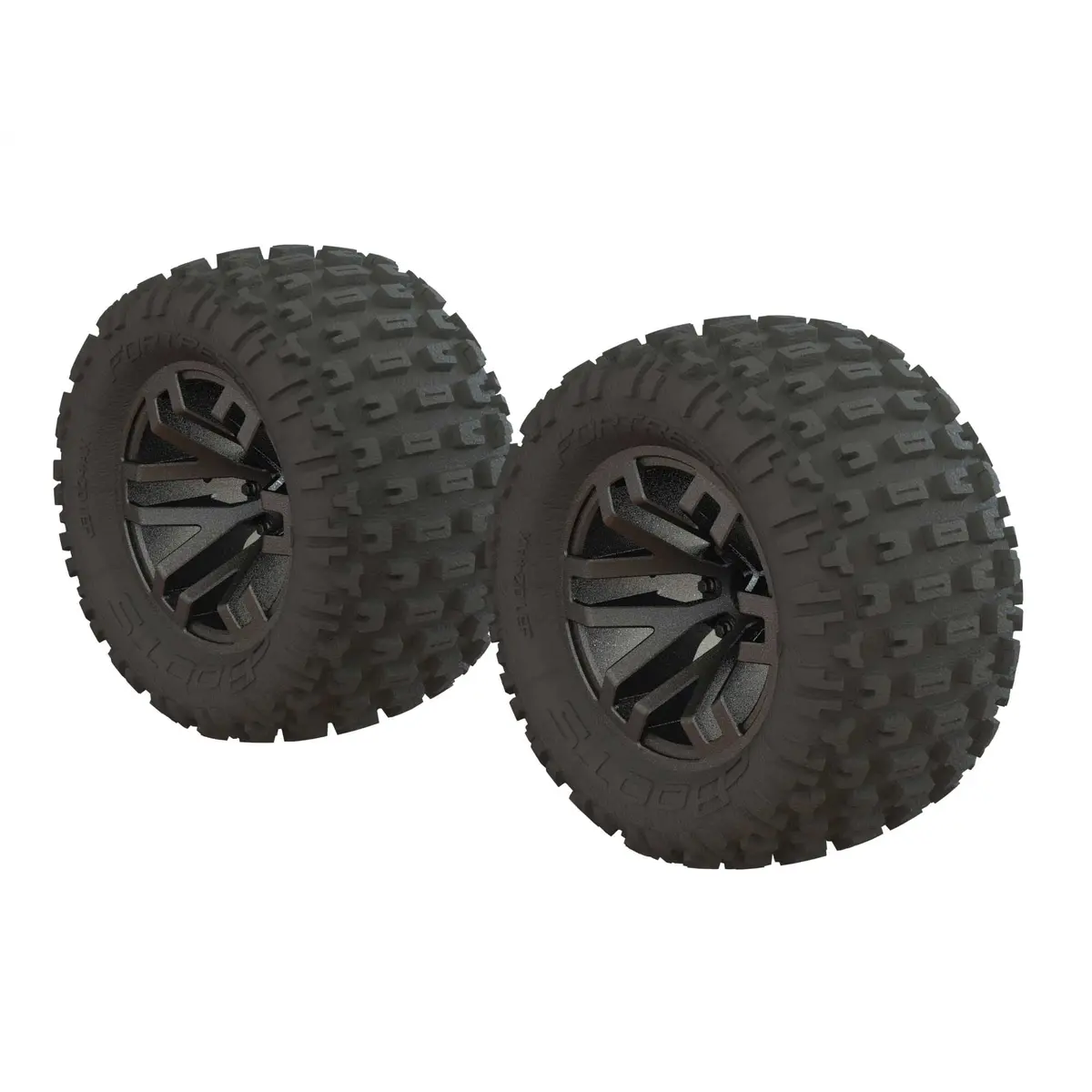 Arrma Dboots 'Fortress Mt' Tire Set Glued Gun Metal (2) 1