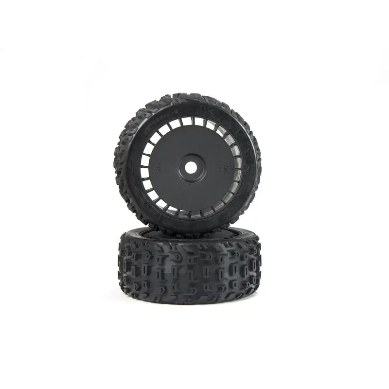Arrma Dboots Katar T Belted 6S Tire Set Glued (Blk) (2) 1
