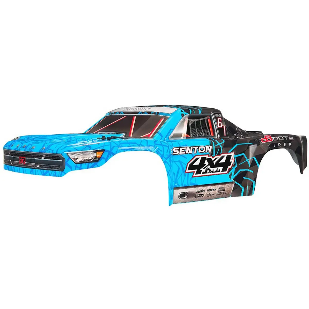 Arrma 1/10 Painted Body With Decals, Blue: Senton 4X4 Mega 1