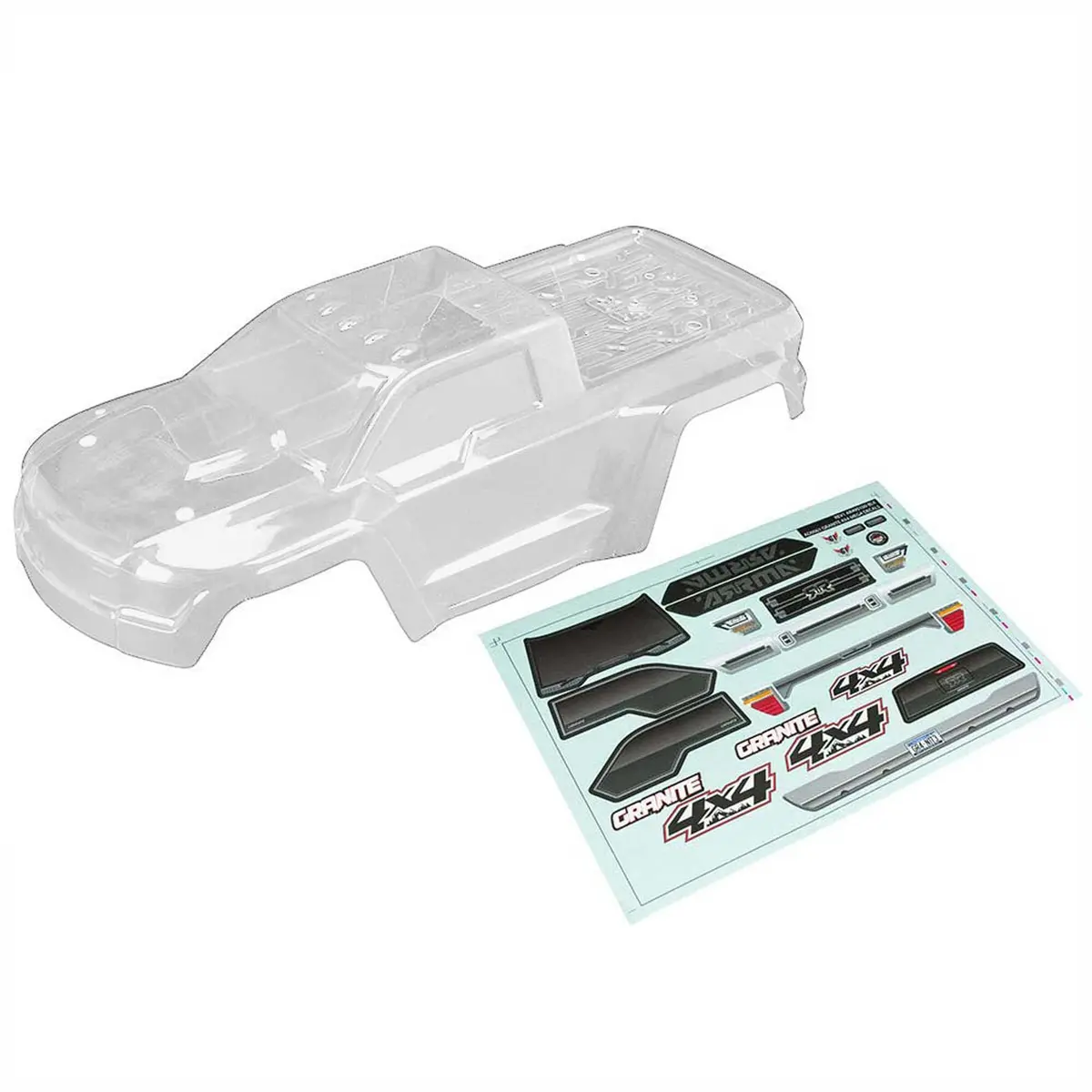 Arrma Granite 4X4 Body W/ Decals (Clear) 1