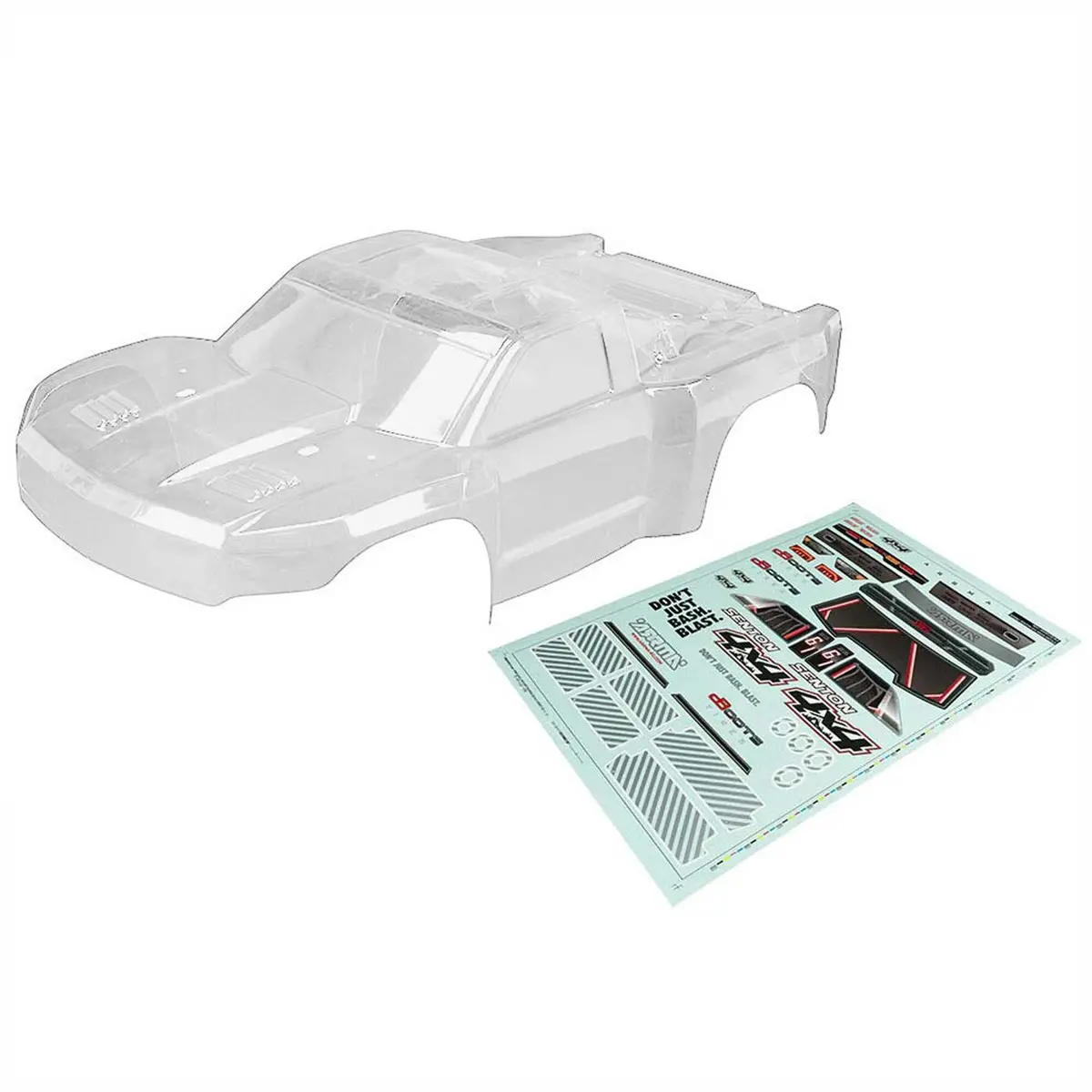 Arrma 1/10 Clear Body With Decals: Senton 4X4 1