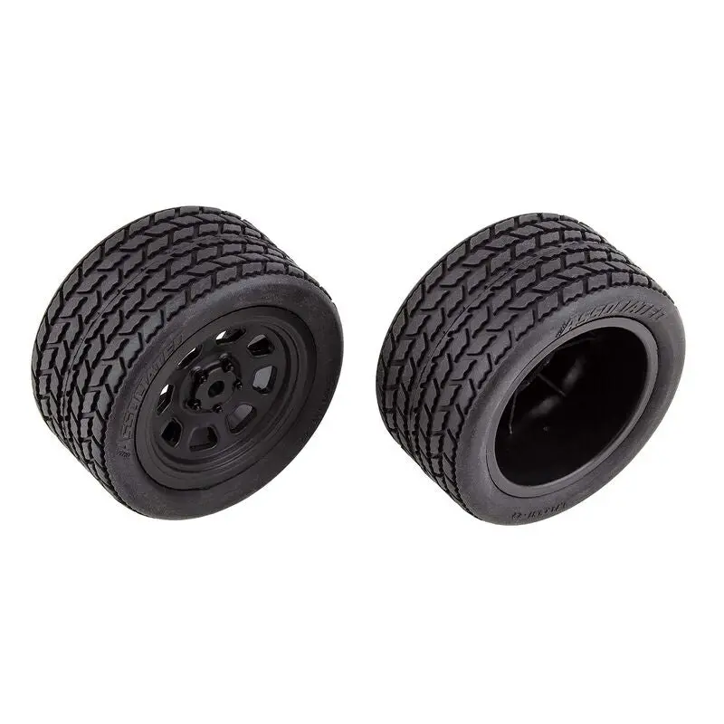 Associated Sr10 Rear Wheels With Street Stock Tires, Mounted 1