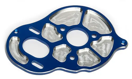 Team Associated Front Motor Plate, Blue, 3 Gear 1