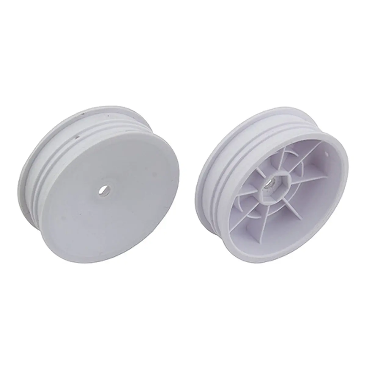 Associated 1/10 12Mm Hex 2.2 Slim Front Buggy Wheels (2), White: B6 1