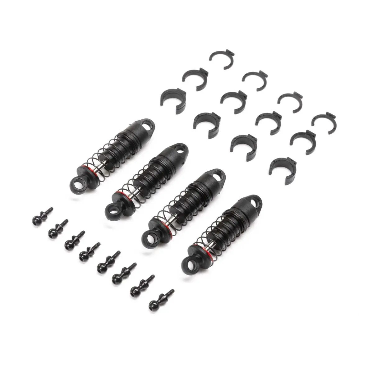 Axial Oil Shock Set 6Mm, (.213 Lbs/In Red): Scx24 (4) 1