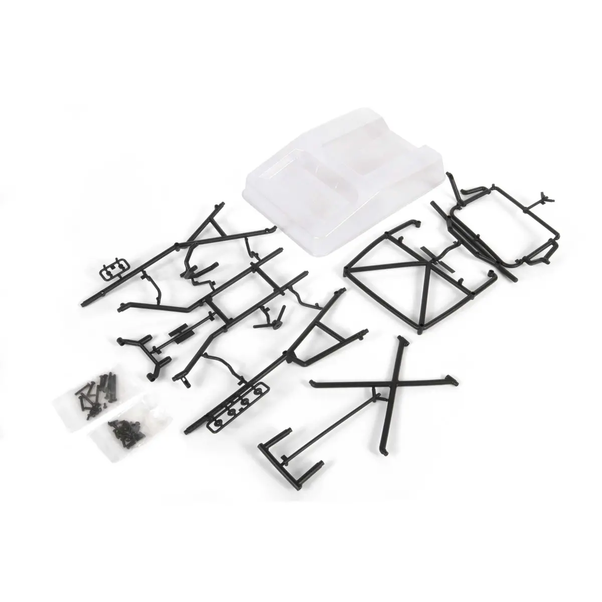 Axial Roll Cage Set With Clear Inner Bed Panels: 1955 Ford F-100 1