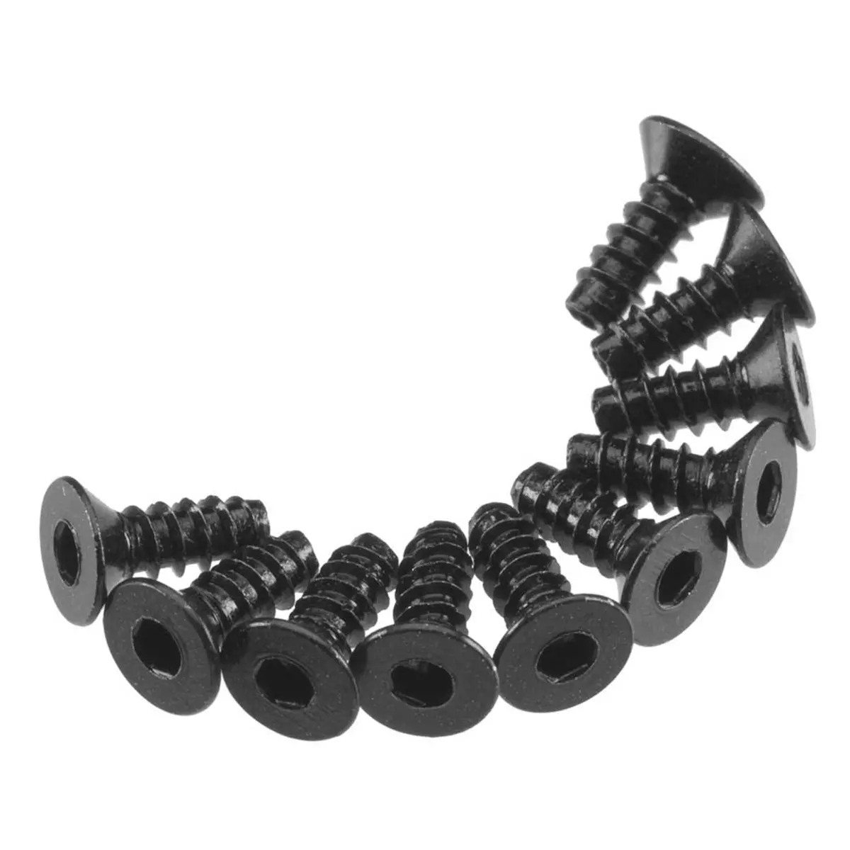 Axial Hex Socket Tap Flat Head M3x8mm, Black (10) #Axic0127 1